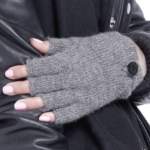 Stained Glass Merino Fingerless Gloves