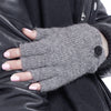 Ruched Alpaca Button Gloves